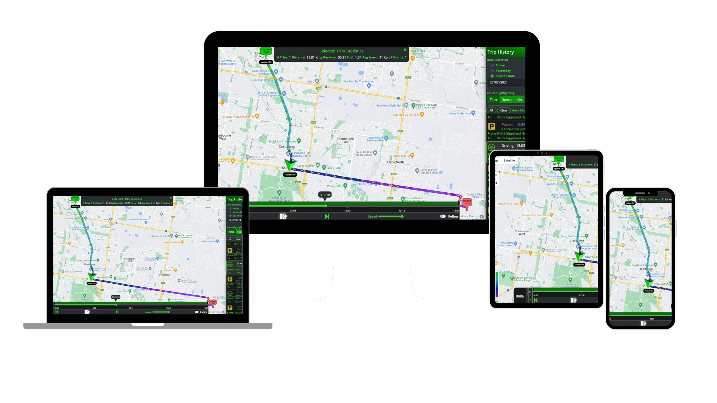 Protekt GPS Fleet Management Dashboard
